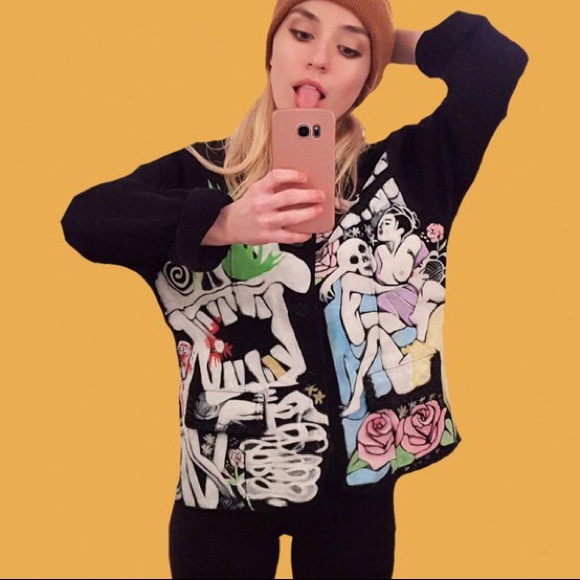 Vintage Jackets & Blazers - vintage hand painted jacket